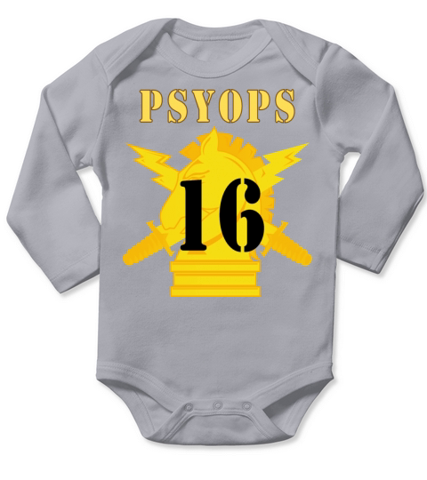 Army PSYOPS w Branch Insignia 16th Battalion Long Sleeve Baby One-Piece