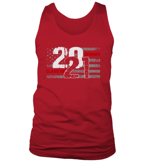 Class of 2021 Distressed American Flag Men's Tank Top