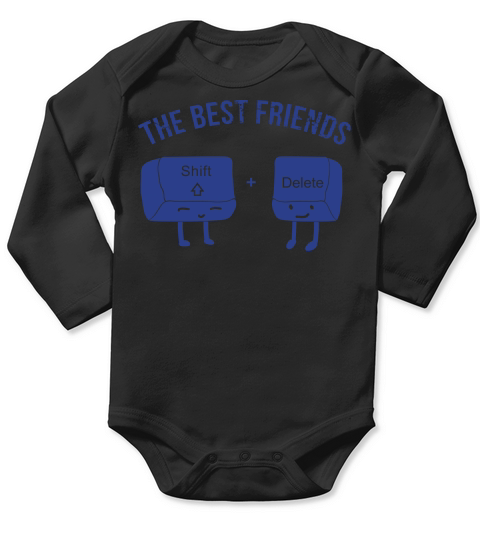 Computer Keyboard Best Friends Long Sleeve Baby One-Piece