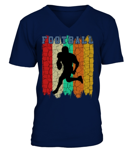 Retro Style Vintage American Football Player Sport Men's V-Neck T-shirt