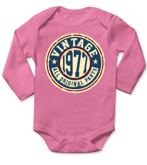 Vintage 1977 Long Sleeve Baby One-Piece