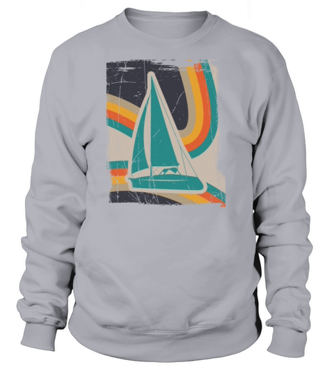 Sailing boat sailboat captain sea yacht retro sail Women's Sweatshirt