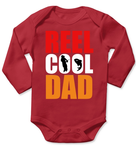 Reel Cool Dad - Fishing Gift Idea Long Sleeve Baby One-Piece