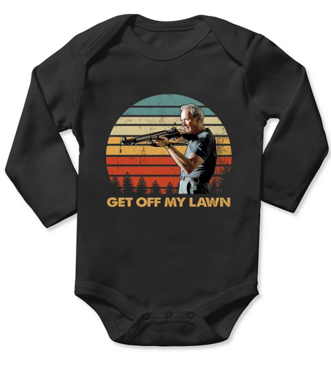 Get Off My Lawn Vintage   Gran Torino Long Sleeve Baby One-Piece