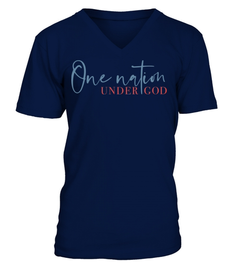 One Nation Under God American Cross Men's V-Neck T-shirt