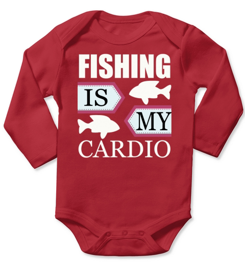 Fish Fishing Gift Eel Pike Fishing Butt Long Sleeve Baby One-Piece