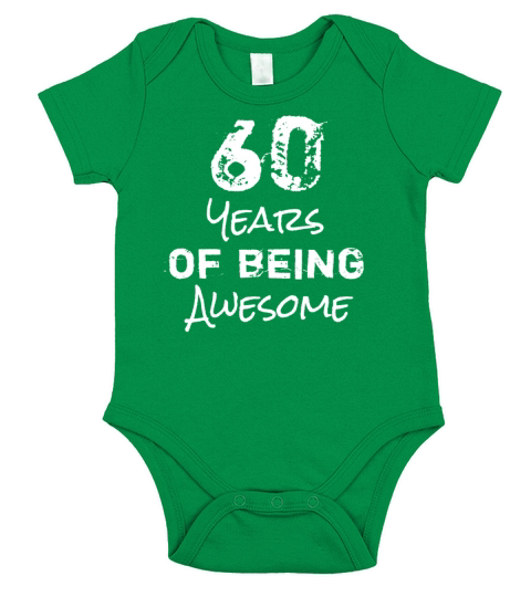 60th Birthday Awesome Short Sleeve Baby One-Piece
