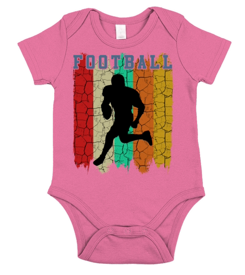 Retro Style Vintage American Football Player Sport Short Sleeve Baby One-Piece