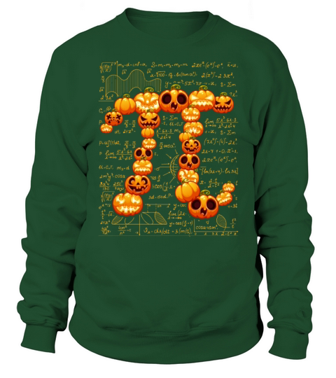 Pumpkin Pi Algebra Math Symbol Funny Halloween 01 Men's Sweatshirt