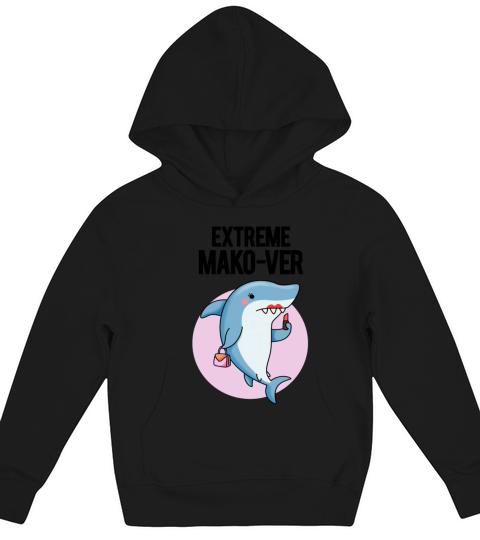 Extreme Mako-ver Cute Mako Shark Pun Kids Hoodie