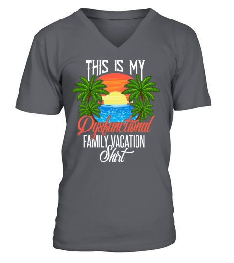 Family Vacation Funny Beach Holiday Sun Carribean Men's V-Neck T-shirt