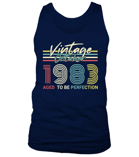 Born 1983 October Vintage Gift Idea Men's Tank Top