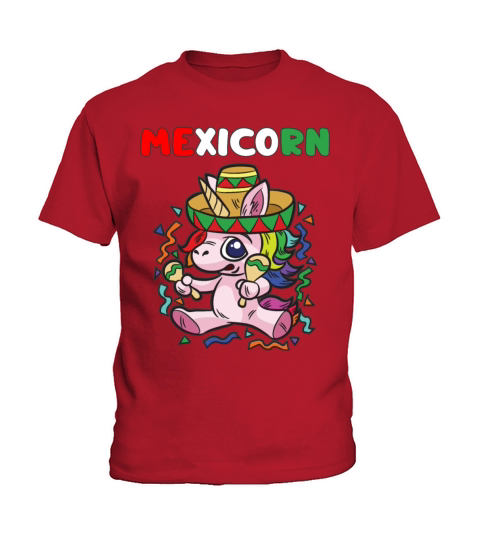 MEXICORN Funny Mexican Unicorn Mexico Heritage Kids T-Shirt