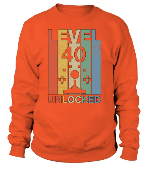 Level 40 Unlocked Vintage Arcade Gamer Gift Women's Sweatshirt