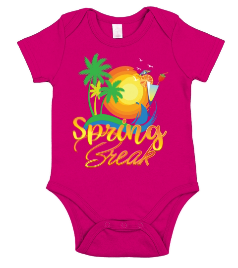 Spring Break Holiday Gift Idea Short Sleeve Baby One-Piece