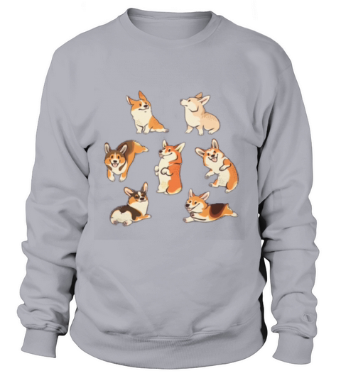 Lovey Corgi in pink Men's Sweatshirt