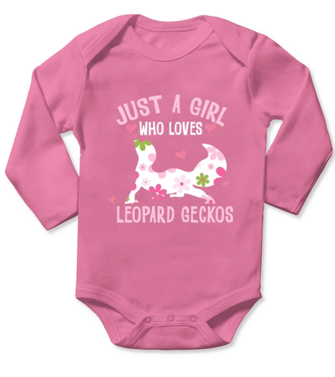 Just a girl who loves Leopard Geckos Lizard Gift Long Sleeve Baby One-Piece