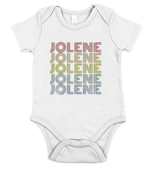 Jolene Retro Wordmark Pattern Vintage Style Short Sleeve Baby One-Piece