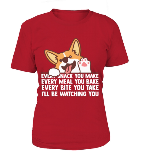 Ill be watching you Funny Pet Corgi Dog Shirt Women's T-Shirt