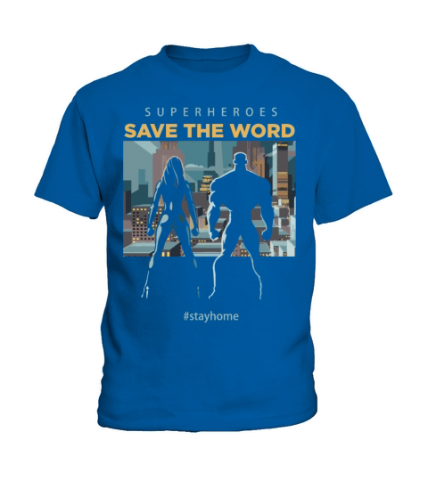 stay home save world Kids T-Shirt
