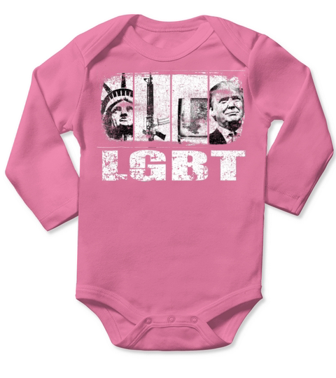 Liberty Guns Beer Trump Funny Parody LGBT Long Sleeve Baby One-Piece
