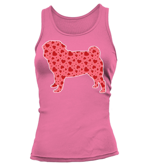 Valentine Hearts Pug Women's Tank Top
