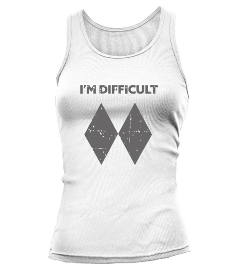 I am Difficult Funny Double Black Diamonds Ski Snowboard Gift Tank top Woman