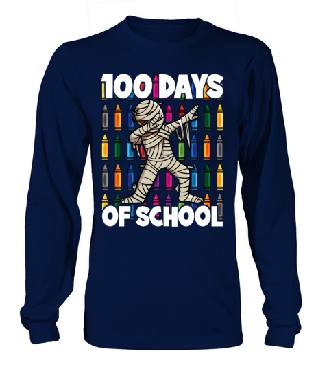 100 Days of School Dabbing Mummy Women's Long Sleeve