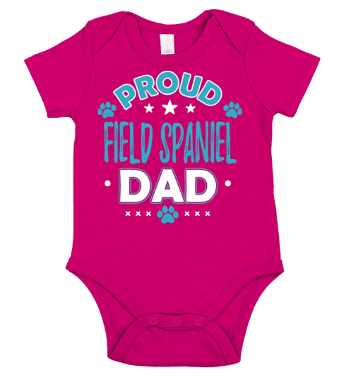 Cool Funny Field Spaniel Dad Dog Owner Sayings Fun Short Sleeve Baby One-Piece