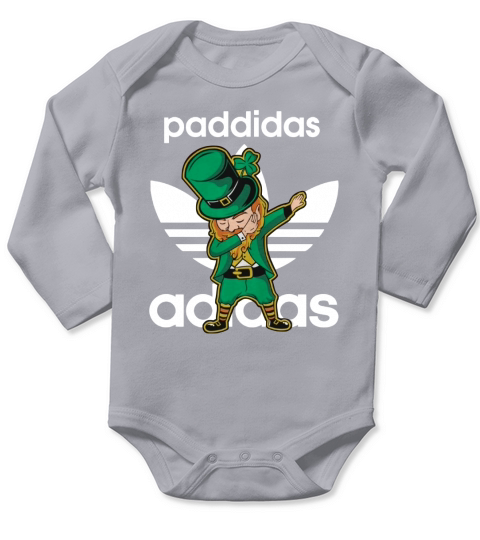 Dabbing Leprechaun Paddidas Long Sleeve Baby One-Piece