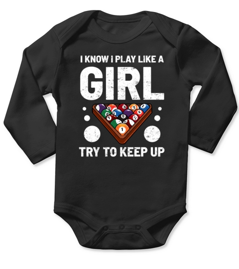 Billiards Billiard Girl Player Long Sleeve Baby One-Piece