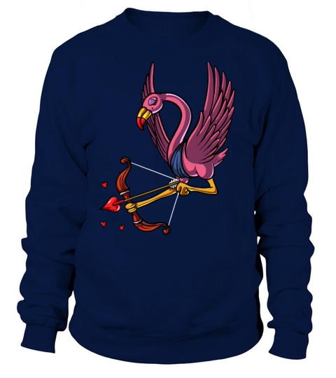 Cute Flamingo Bird Cupid Valentines Day Women's Sweatshirt