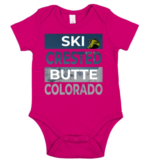 Crested Butte Colorado Ski Skiing Fan Winter Cool Short Sleeve Baby One-Piece
