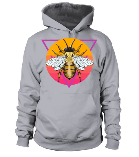 vaporwave Bee Design Men's Hoodie