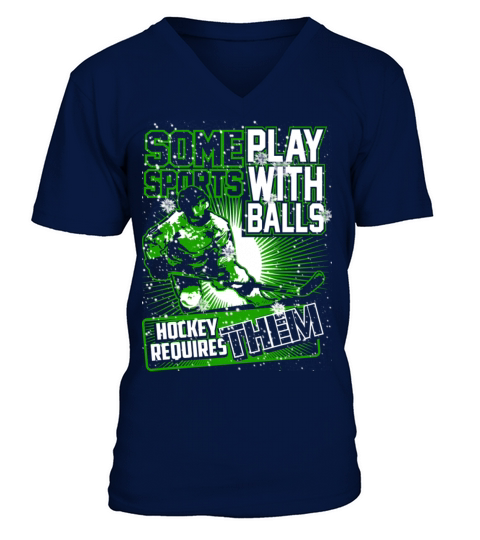 Hockey - Play with balls Men's V-Neck T-shirt