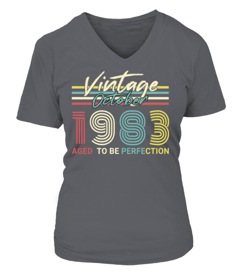 Born 1983 October Vintage Gift Idea Women's V-Neck T-shirt
