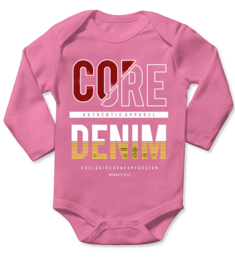 Core Denim Long Sleeve Baby One-Piece
