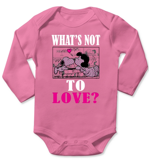Peanuts Valentine Snoopy Lucy Love Long Sleeve Baby One-Piece