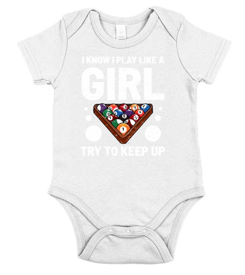 Billiards Billiard Girl Player Short Sleeve Baby One-Piece