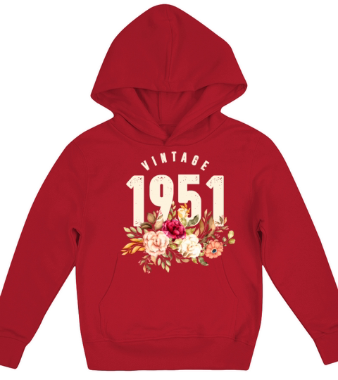 Vintage 1951 70th Birthday Est 1951 Kids Hoodie