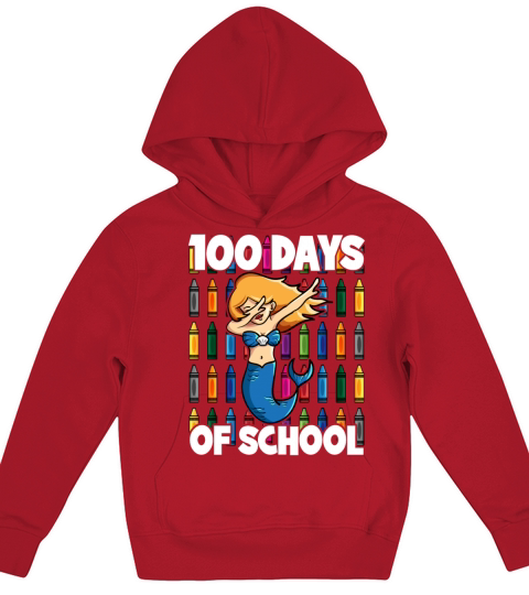 100 Days of School Dabbing Underwater Mermaid Kids Hoodie