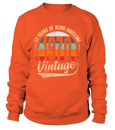 50 Years Of Being Awesome 1970 Vintage Retro Women's Sweatshirt