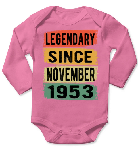 Birthday Gift November 1953 Long Sleeve Baby One-Piece