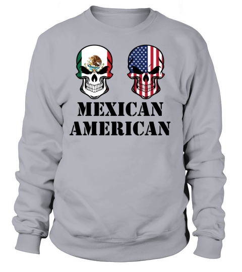 Mexican American Flag Skulls Women's Sweatshirt