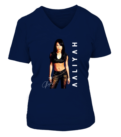 Aaliyah Graphic Signature V-neck T-Shirt Woman