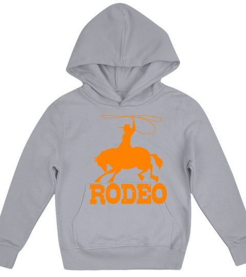 Silhouette Cowboy Rodeo Bull Riding For Men Kids Hoodie