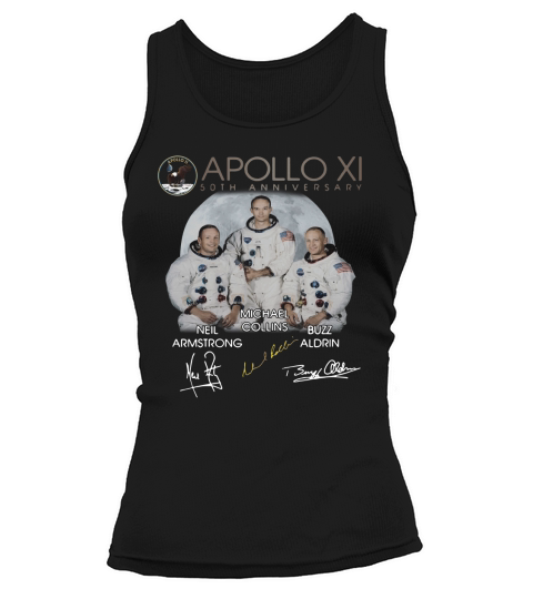 Apollo 11 50th anniversary Neil Armstrong Michael Collins Buzz Aldrin signature t-shirt Tank top Woman