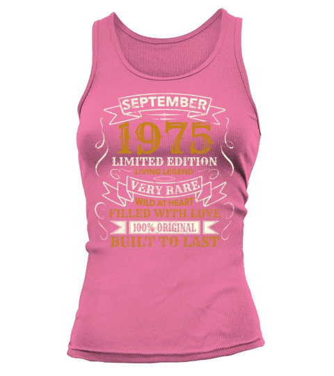 45 Years Birthday Vintage Born September 1975 Women's Tank Top