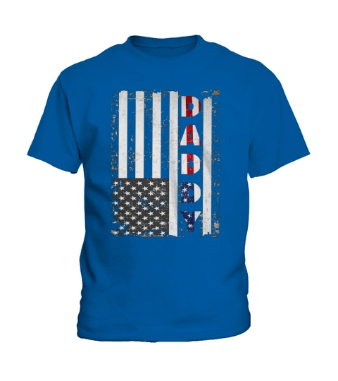 AMERICAN DADDY FLAG T SHIRT FATHERS DAY GIFT Kids T-Shirt