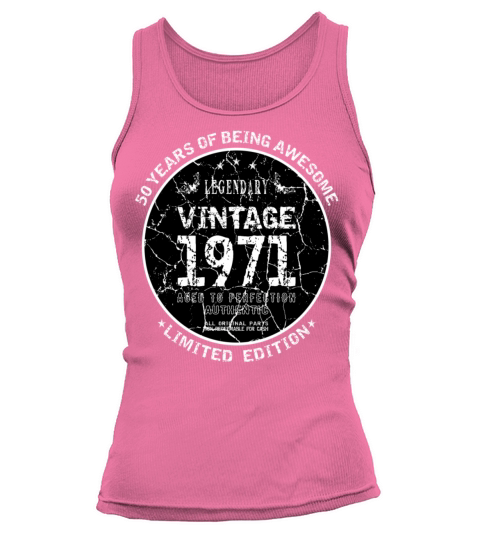 Funny 50th Birthday Gift 1971 Vintage 50 Years Old Women's Tank Top